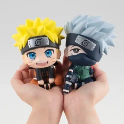 MegaHouse Look Up Series Naruto Shippuden Naruto Uzumaki & Kakashi Hatake Set W/ Bonus Cushion