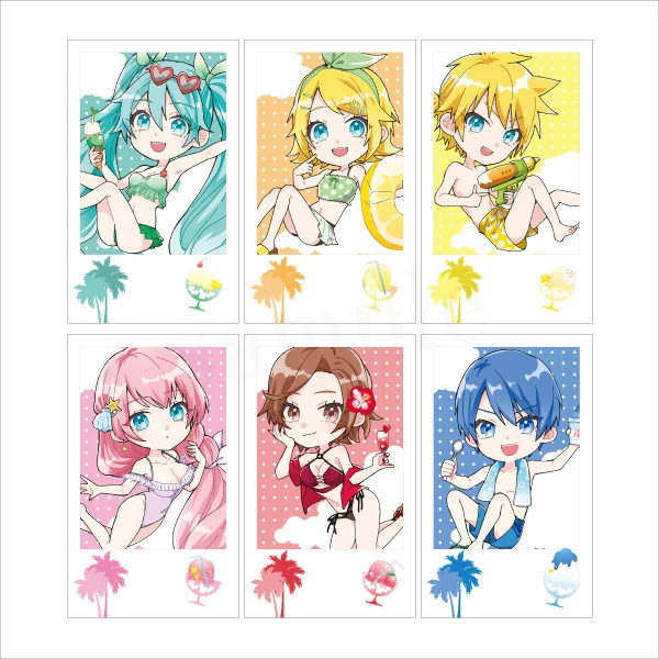 Hatsune Miku Summer Party Polaroid-Style Card Set 6 Hatsune Miku Summer Party Polaroid-Style Card Set - Image 4