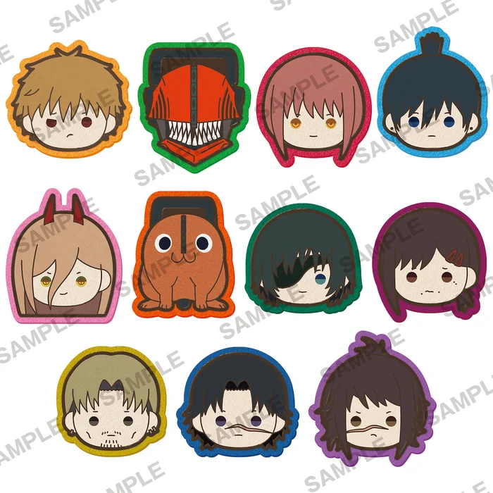 KADOKAWA Chainsaw Man Embroidery Mascot Collection Complete Box Set 3 KADOKAWA Chainsaw Man Embroidery Mascot Collection Complete Box Set
