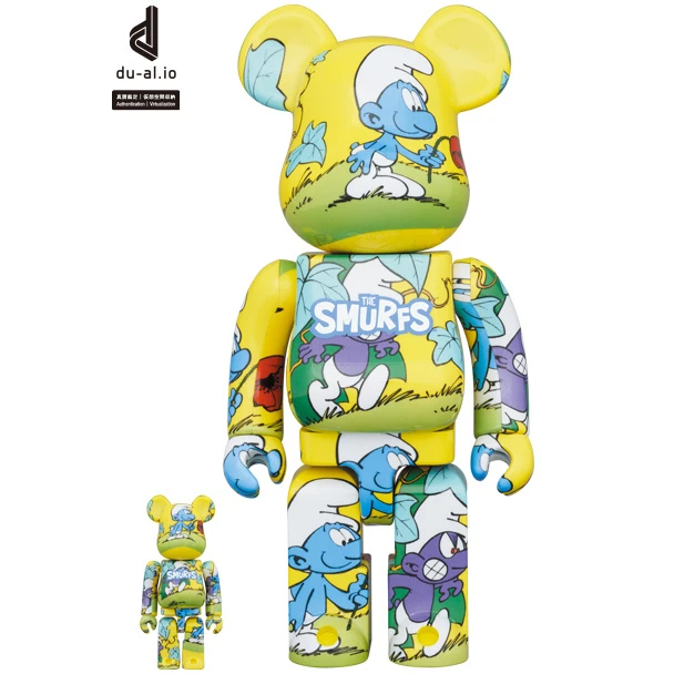 BE@RBRICK The Smurfs The Purple Smurfs 100% & 400% Set 3 BE@RBRICK The Smurfs The Purple Smurfs 100% & 400% Set